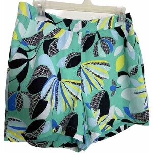 Kaari Blue Women’s fashion Green Mini Floral Print Short Skirts Size 6